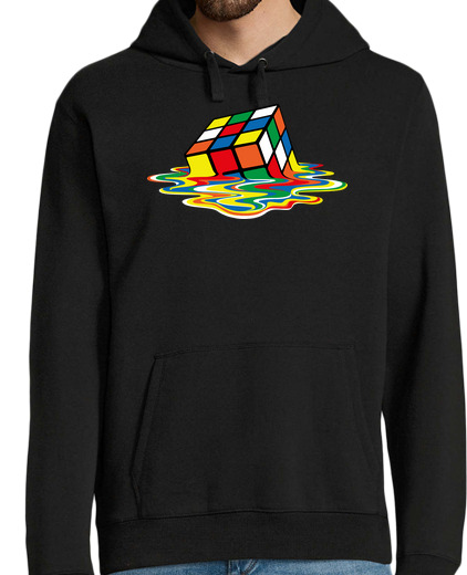 Sweat-shirt À Capuche Pour Homme Rubik's Cube Fondu