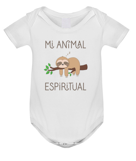 Body Bebé Perezoso, Mi Animal Espiritual Body bebé, blanco laTostadora