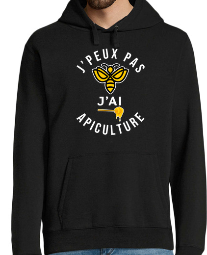 Sweat-shirt À Capuche Pour Homme Je peux pas. Humour apiculteur