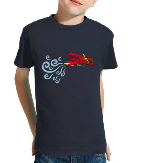 Tee Shirt Pour Enfant Manche Courte Avion vintage