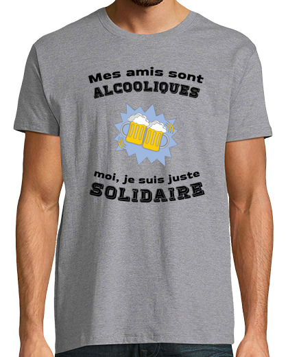 Image of alcoholic friends, solidarity humor