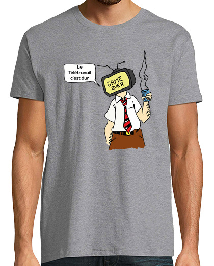 T-shirt uomo manica corta telelavoro