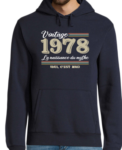 Sweat-shirt À Capuche Pour Homme 1978 année de naissance et cadeau d ann