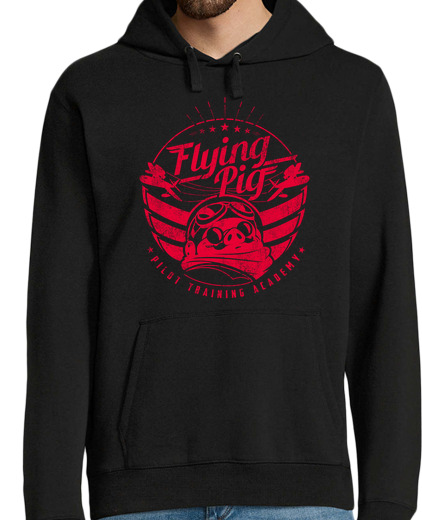 Sweat-shirt À Capuche Pour Homme pig flying