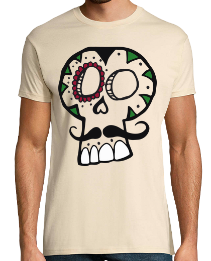 Image of black mustache catrina