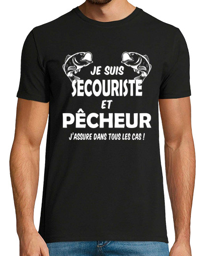Image of rescuer and fisherman gift humor fishin