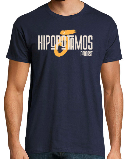 Image of hippo men's t shirt - dark colors - big logo