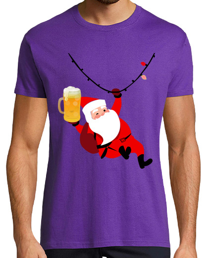Image of santa claus with beer