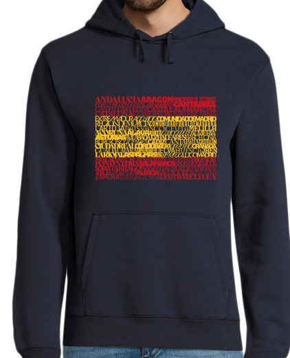 Sweat-shirt À Capuche Pour Homme t-shirt drapeau espagne provinces communautés