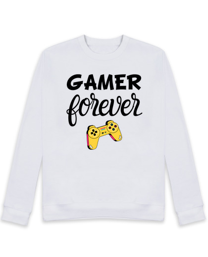 Sweat Unisexe Gamer forever humour geek drôles consol