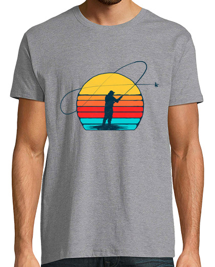 Image of sunset fisherman sport sport fishing nature