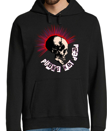 Sweat-shirt À Capuche Pour Homme punks not dead