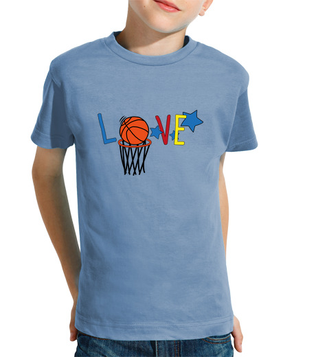 T-shirt bambino manica corta amore ragazzi e le ragazze della t-shirt basket