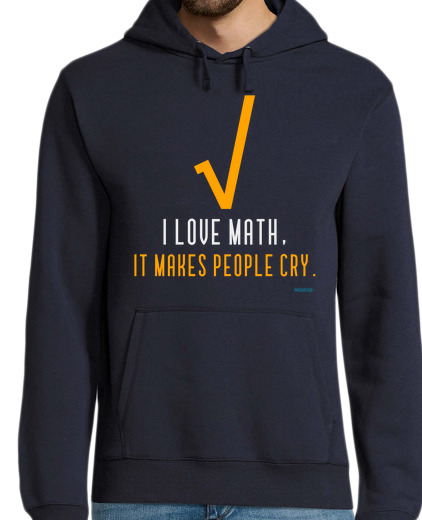 Sweat-shirt À Capuche Pour Homme J39aime les maths qui font pleurer les