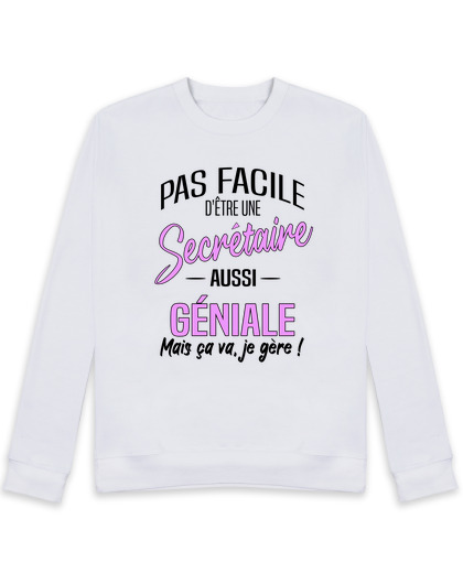 Sweat Unisexe Secrétaire géniale cadeau drôle secréta