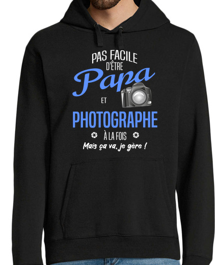 Sweat-shirt À Capuche Pour Homme PAPA PHOTOGRAPHE