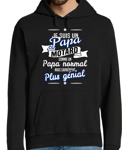 Sweat-shirt À Capuche Pour Homme papa motard cadeau