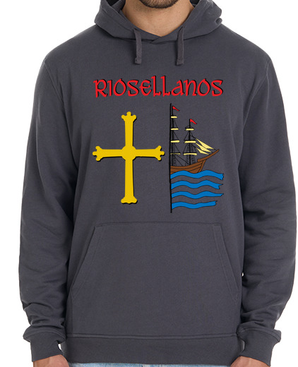 Image of riosellanos, light background. man, hoodie, heather gray