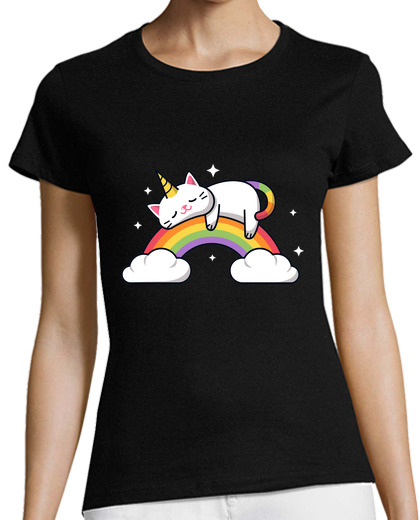 Image of unicorn cat taking a nap