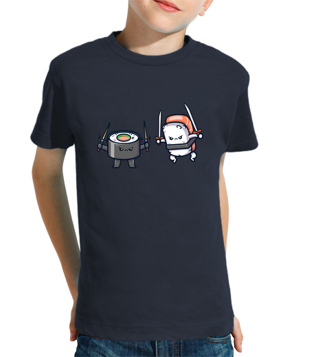 T-shirt bambino manica corta sushi ninja