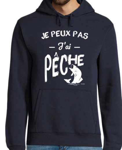 Sweat-shirt À Capuche Pour Homme Je peux pas jai pêche