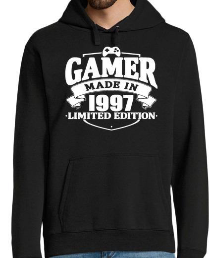 Sweat-shirt À Capuche Pour Homme Gamer made in 1997