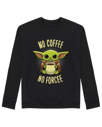 Sweat Unisexe coffee bébé yoda - grogu man dalorian