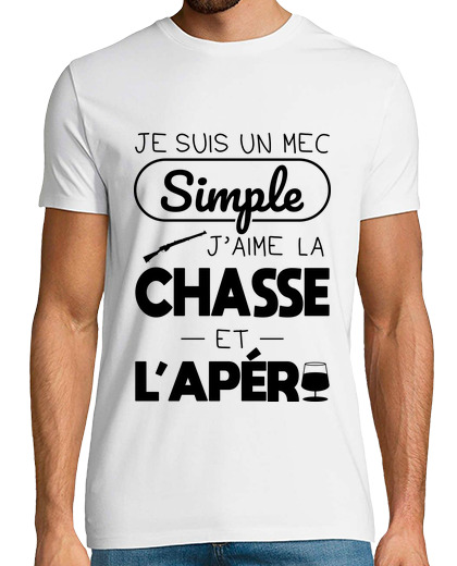 Image of simple guy likes hunting and aperitif