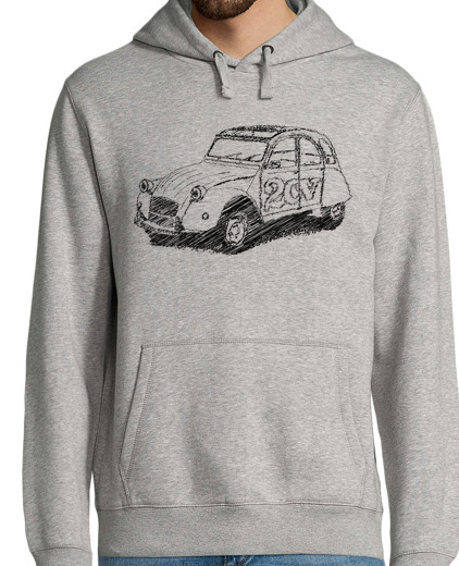 Sweat-shirt À Capuche Pour Homme griffonner un 2cv