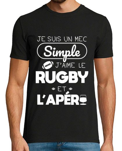 Image of simple guy likes rugby and aperitif