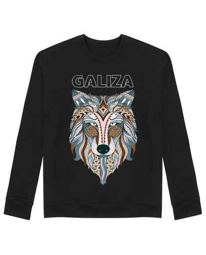 Sweat Unisexe loup tribal, sweat unisexe sans capuche.