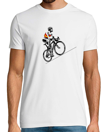 Image of cyclist. man, short manga , white, extra quality
