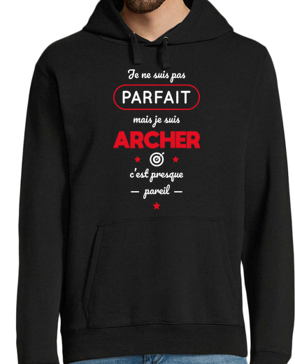 Sweat-shirt À Capuche Pour Homme Pas parfait mais archer