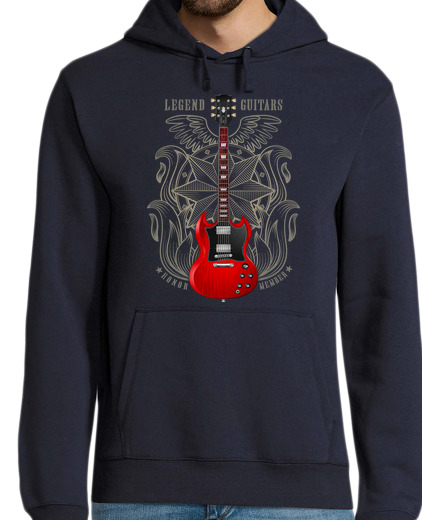 Sweat-shirt À Capuche Pour Homme guitare électrique légendaire sg