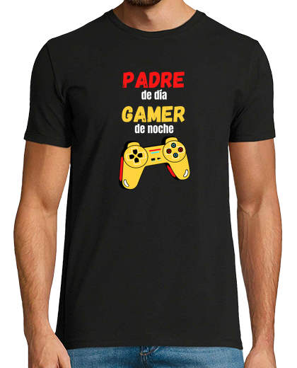 Image of father by day gamer by night man t-shirt