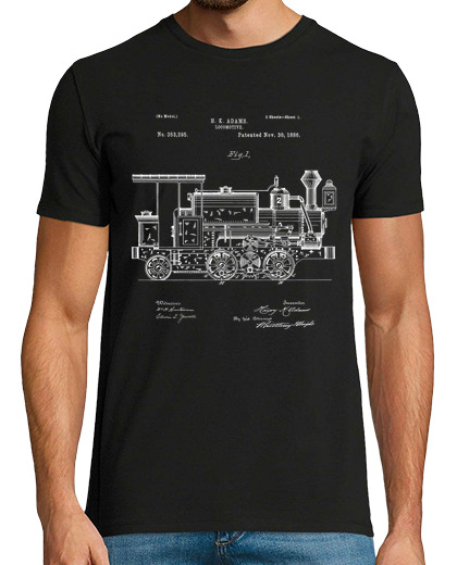Image of patent locomotive train railway retro train gift lovers trains