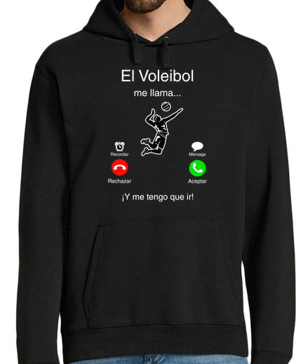 Sweat-shirt À Capuche Pour Homme le volley m39appelle et je dois y aller