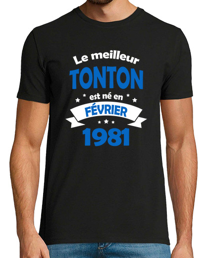 Camiseta Hombre Manga Corta febrero de 1981 tío humor regalo laTostadora