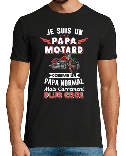 Camiseta Hombre Manga Corta papá motorista motocicleta idea de rega laTostadora