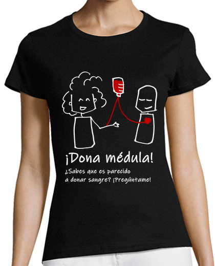 Image of donate marrow. black t shirt