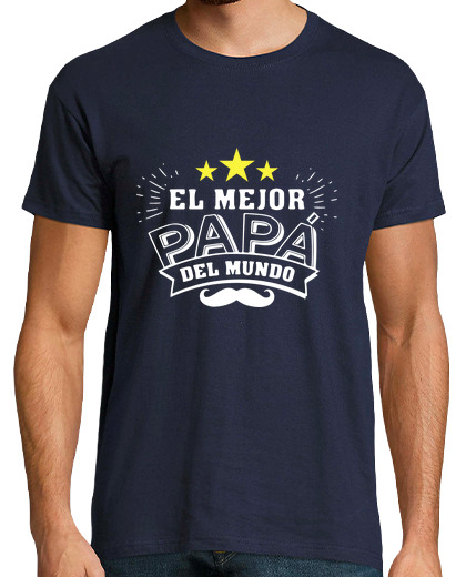 Camiseta Hombre Manga Corta Mejor papa del Mundo laTostadora