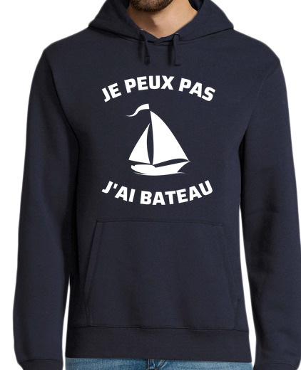 Sweat-shirt À Capuche Pour Homme je peux pas j ai bateau humour marin