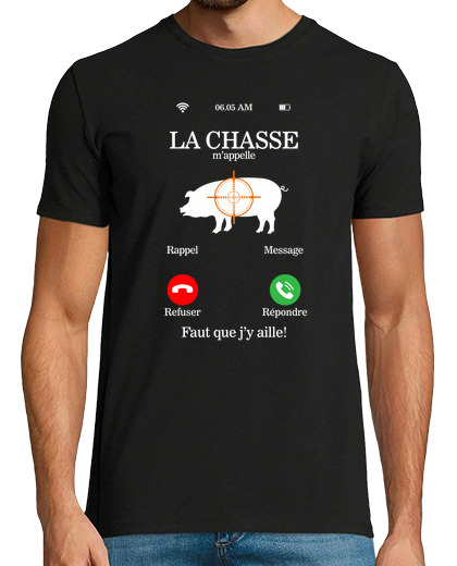 Image of t-shirt hunting man humor hunter gifts wild boar mappelle fte des pres