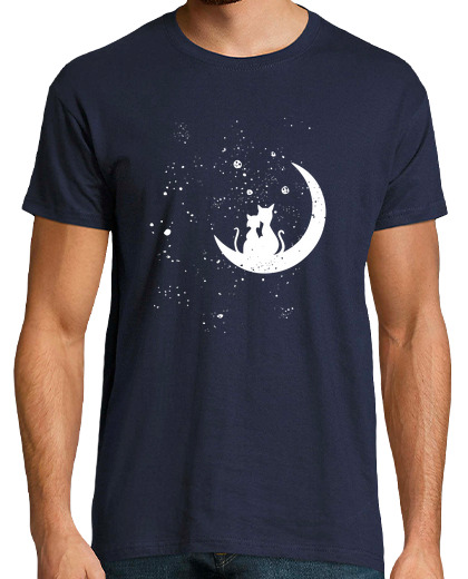 Image of cat moon love t-shirt