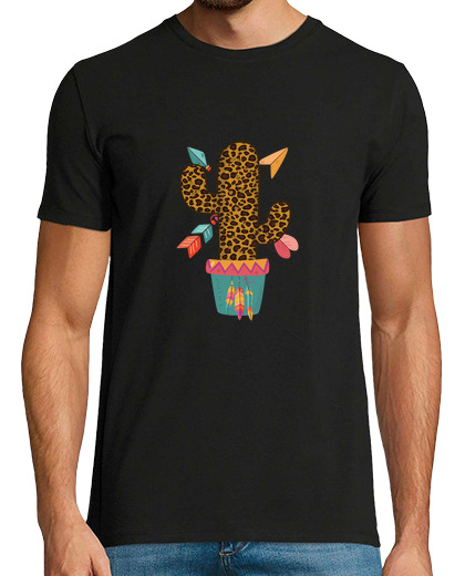 Image of Cute Leopard Cactus Boho Chic Colorful Retro