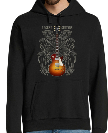 Sweat-shirt À Capuche Pour Homme guitare électrique sunburst