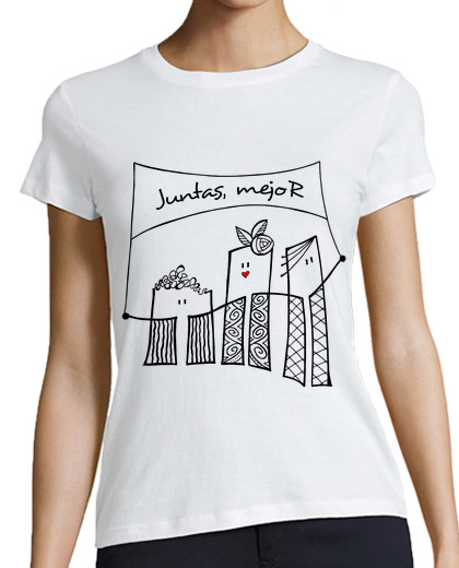 Image of girl t-shirt together best design for light backgrounds