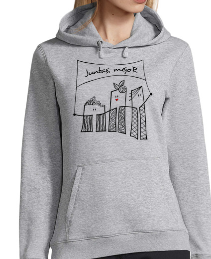 Image of girl sweatshirt together best design for light backgrounds