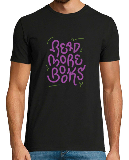 Camiseta Hombre Manga Corta Leer Más Libros laTostadora