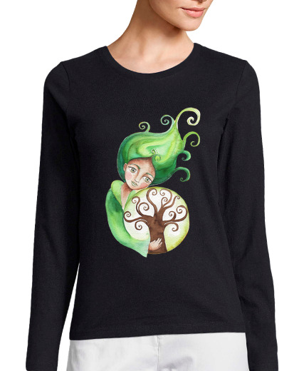 Image of earth spirit woman long manga